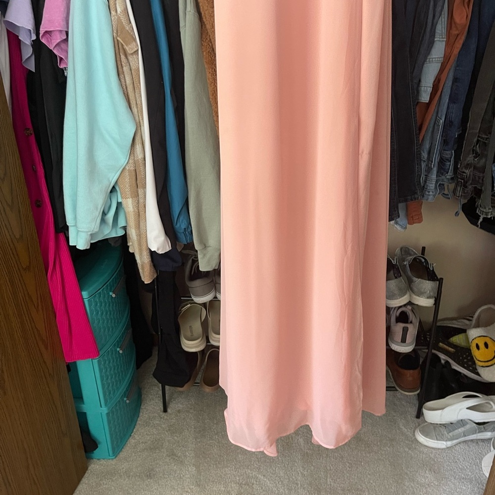 Peach bridesmaid dress!